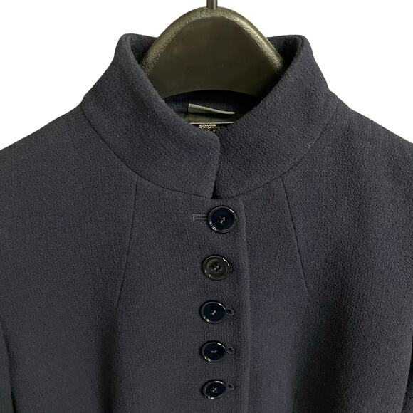 Alexander McQueen Wool Button Up Fitted Military Jacket Navy Womens 42 / US 8 - Picture 3 of 13